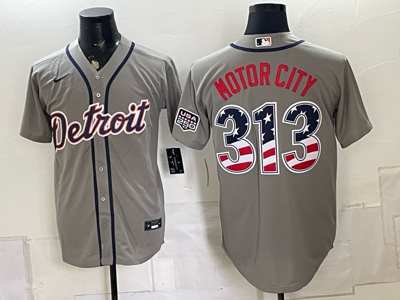 Men Detroit Tigers 313 Motor City grey Nike 2026 MLB Jersey 0825002->detroit tigers->MLB Jersey